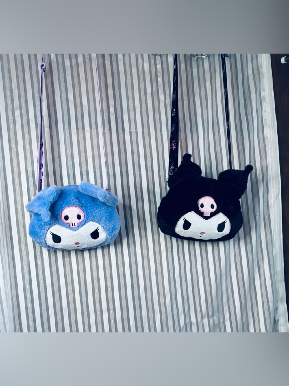 Kuromi plush crossbody bags NWOT